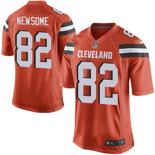 Men Cleveland Browns #82 Ozzie Newsome Nike Oragne Game NFL Jersey->->NFL Jersey